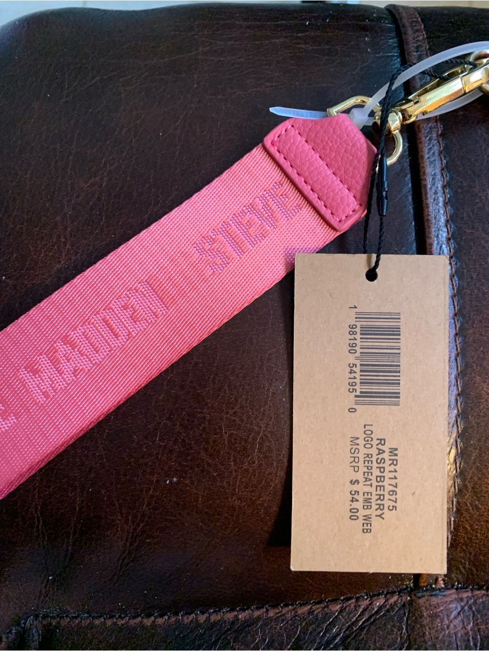 Steve Madden Raspberry Pink Logo-Embossed Clutch - Picture 6 of 6